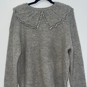 RIVER ISLAND Women's Light Gray Sweater Size M $48 NWT